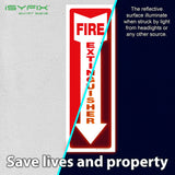 Fire extinguisher sign sticker – reflective adhesive vinyl, 5-pack, view 2