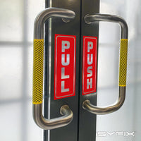 #Brushed Silver / Red Vertical
