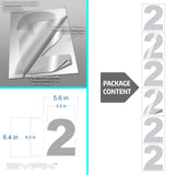 Number 2 vinyl sticker – reflective, 6 inch, in use