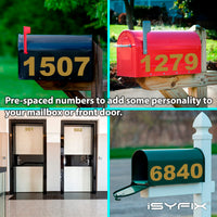 iSYFIX vinyl number stickers – Gold