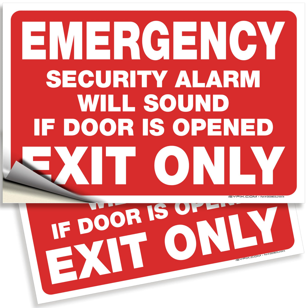 Emergency Exit Only Signs