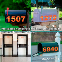 iSYFIX vinyl number stickers – Reflective Orange