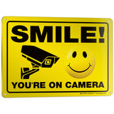 Smile You're on Camera Sign – Aluminum, Vinyl & Plastic