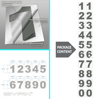 iSYFIX vinyl number stickers – Grey