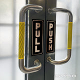 #Brushed Gold / Black Vertical