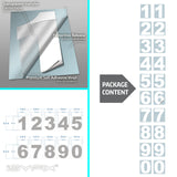 iSYFIX vinyl number stickers – Reflective White-Silver