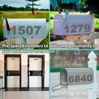 iSYFIX vinyl number stickers – Grey