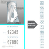 iSYFIX vinyl number stickers – White (Narrow)