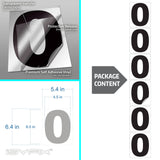 Number 0 vinyl sticker – black, 6 inch, in use