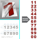 iSYFIX vinyl number stickers – Red