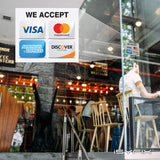Credit card sign sticker