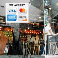 Credit card sign sticker