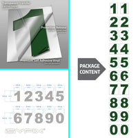 iSYFIX vinyl number stickers – Green
