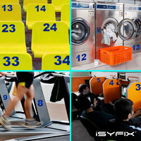 iSYFIX vinyl number stickers – Reflective Blue