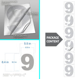 Number 9 vinyl sticker – reflective, 6 inch, in use
