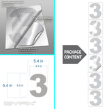 Number 3 vinyl sticker – reflective, 6 inch, in use