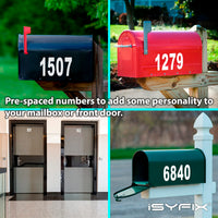 iSYFIX vinyl number stickers – White (Narrow)