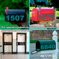 iSYFIX vinyl number stickers – Turquoise Blue