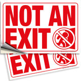 Not an Exit Sign Stickers – Vinyl Decals, 2-Pack, 10 x 7 in