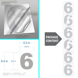 Number 6 vinyl sticker – reflective, 6 inch, in use