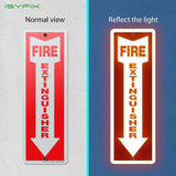 Fire extinguisher sign – reflective aluminum, 4x12 in, 2-pack, view 7