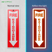 Fire extinguisher sign – reflective aluminum, 4x12 in, 2-pack, view 7