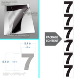 Number 7 vinyl sticker – black, 6 inch, in use