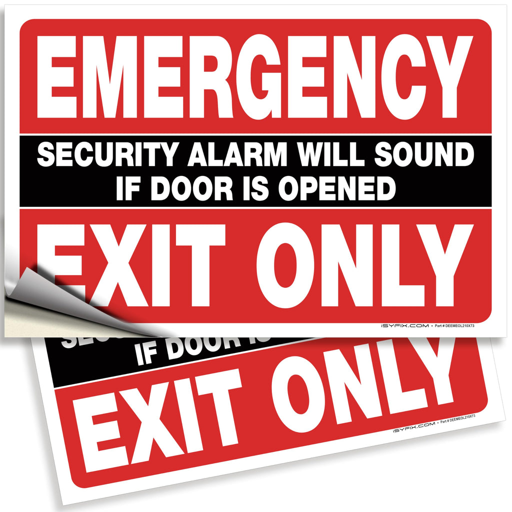 Emergency Exit Only Signs