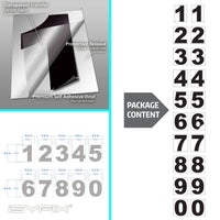 iSYFIX vinyl number stickers – Black