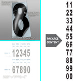 iSYFIX vinyl number stickers – Black (Narrow)