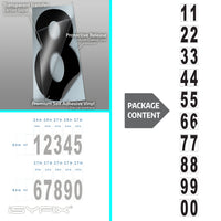 iSYFIX vinyl number stickers – Black (Narrow)
