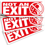 Not an Exit Sign Stickers – Vinyl Decals, 3-Pack, 10 x 4 in