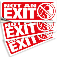 Not an Exit Sign Stickers – Vinyl Decals, 3-Pack, 10 x 4 in