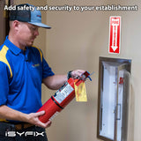 Fire extinguisher sign – reflective aluminum, 5-pack, view 3
