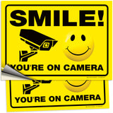 Smile You're on Camera Sign – Aluminum, Vinyl & Plastic