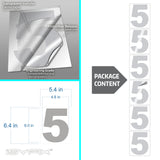 Number 5 vinyl sticker – reflective, 6 inch, in use
