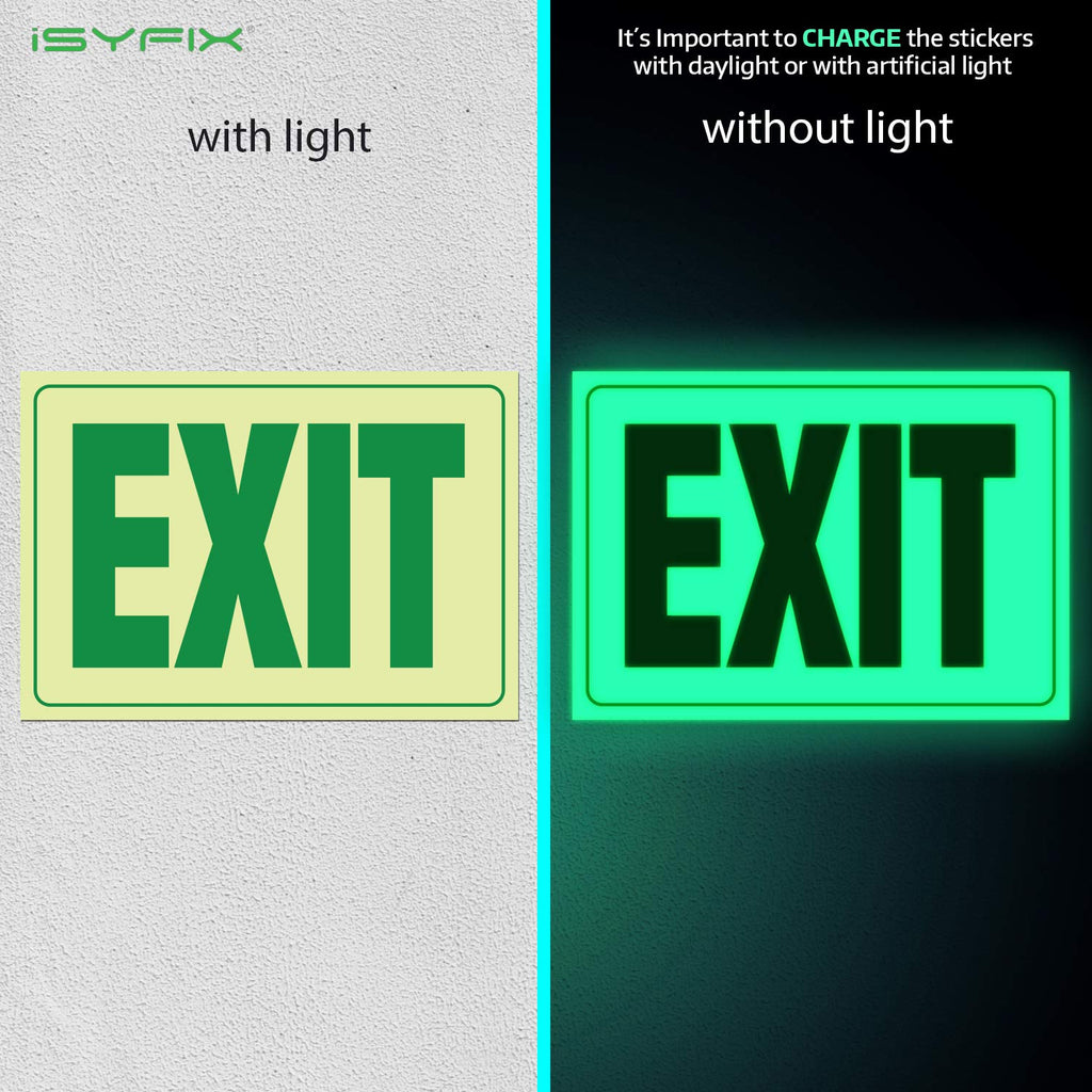 Exit Photoluminescent Signs Stickers