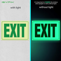 Exit Photoluminescent Signs Stickers