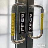 #Brushed Silver / Black Vertical