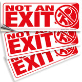Not an Exit Sign Stickers – Vinyl Decals, 3-Pack, 10 x 4 in