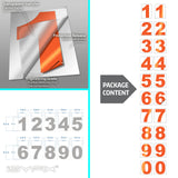 iSYFIX vinyl number stickers – Reflective Orange