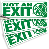 Not an Exit Sign Stickers – Vinyl Decals, 3-Pack, 10 x 4 in