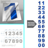 iSYFIX vinyl number stickers – Reflective Blue