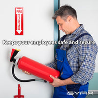 Fire extinguisher sign – reflective aluminum, 5-pack, view 4