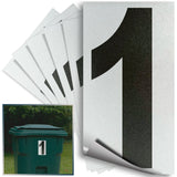 Number 1 black on reflective background, 5 inch vinyl sticker