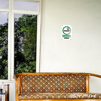 Designated Smoking Area aluminum sign, style C (green & black), 7 x 10 in