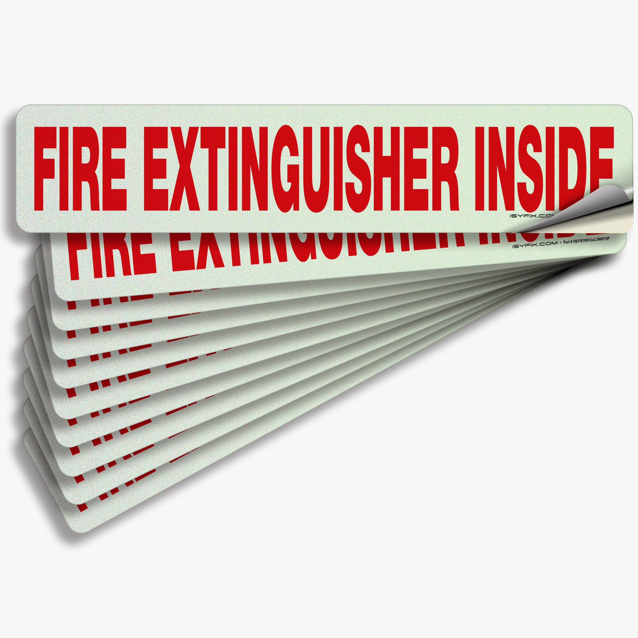 Fire Extinguisher Inside Sticker for Vehicles