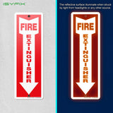 Fire extinguisher sign – reflective aluminum, 5-pack, view 6