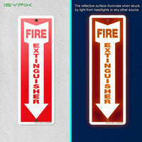 Fire extinguisher sign – reflective aluminum, 5-pack, view 6