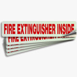 Fire Extinguisher Inside Stickers — Reflective Vehicle Decals, 5 & 10-Pack
